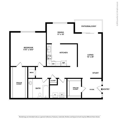 A2 floorplan at Vistas of Annandale, Annandale, VA